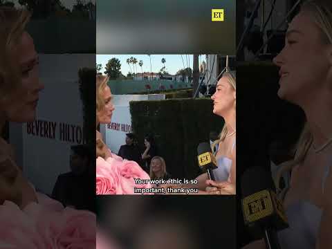 Brie Larson CRIES While Meeting Jennifer Lopez at the Golden Globes 🥹 #shorts