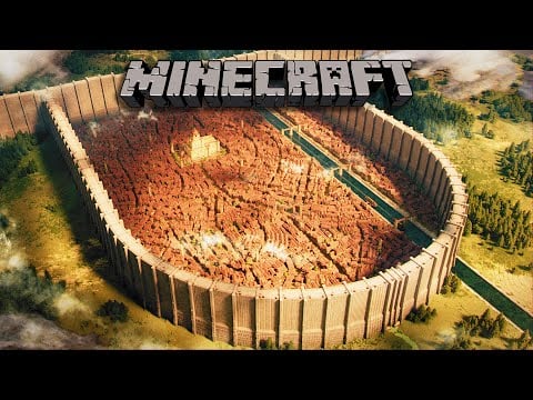 How I Recreated SHIGANSHINA From Attack On Titan in Minecraft!