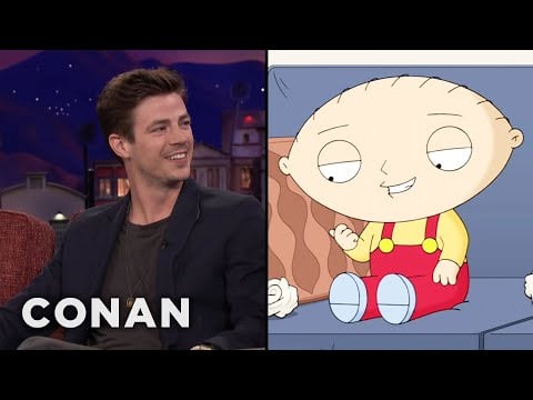 Grant Gustin Is Flattered By Stewie’s Crush On Him | CONAN on TBS