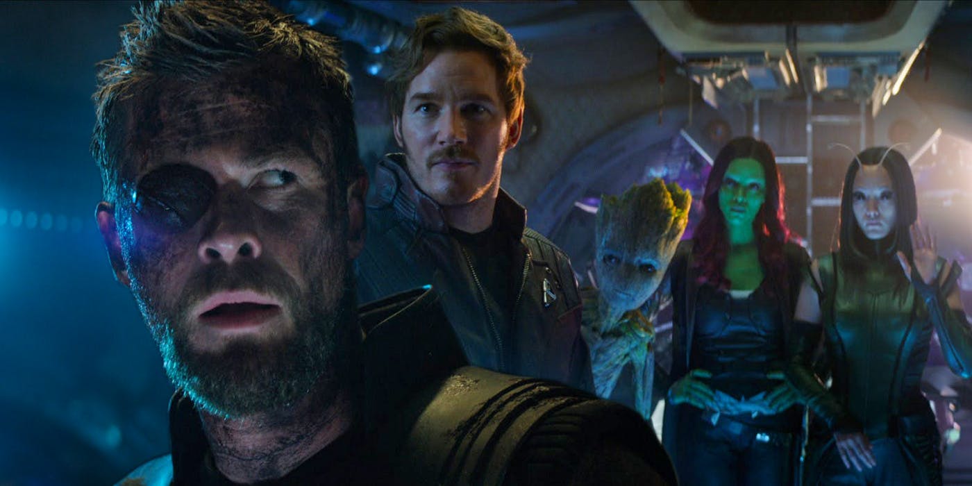 Thor and the Guardians of the Galaxy in Avengers Infinity War