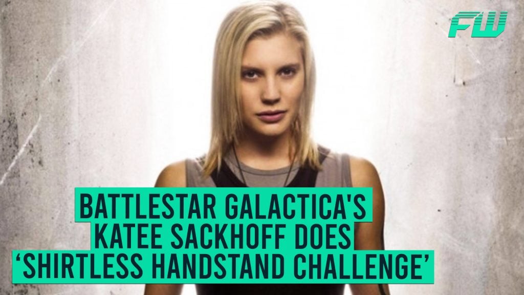 Battlestar Galactica’s Katee Sackhoff Shirtless Handstand Challenge