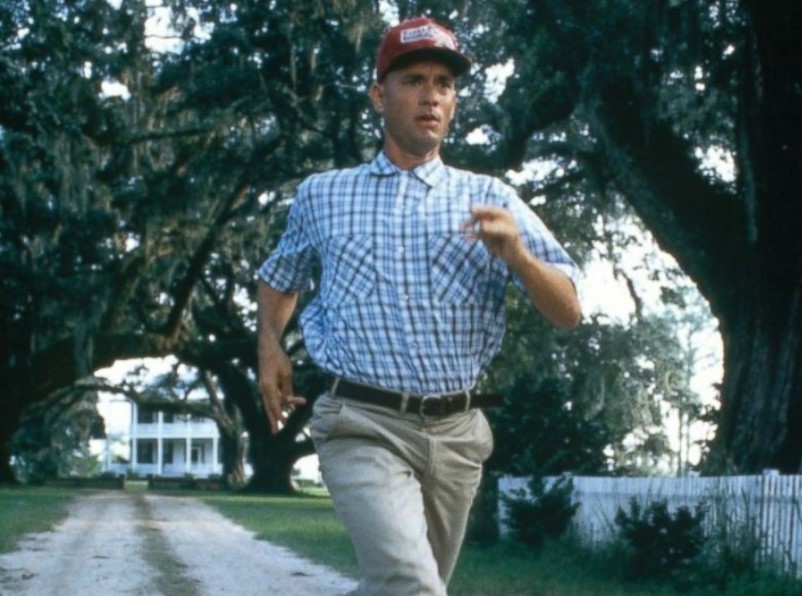 The running scene in Forrest Gump