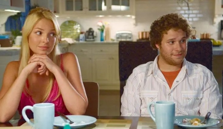 Seth Rogen with Katherine Heigl in Knocked Up