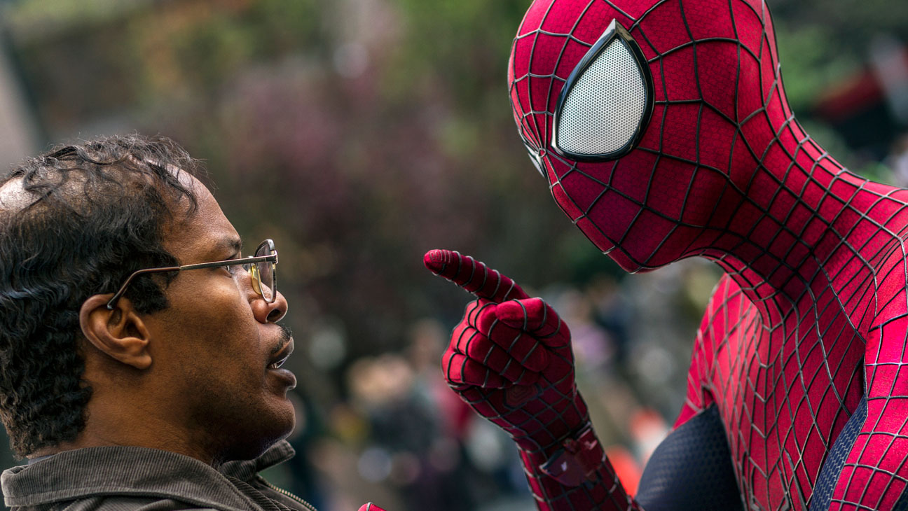 Jamie Foxx and Andrew Garfield in The Amazing Spider-Man