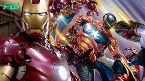 Iron Man And Captain America Fight Off A Villain Who Is A Mixture Of Both Of Them
