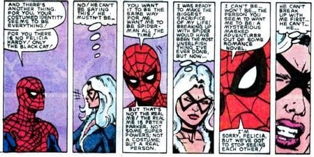 Spider Man and Black Cat break up in Marvel Comics.