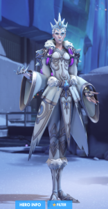 Moira's overwatch winter event skin, Ice Empress.