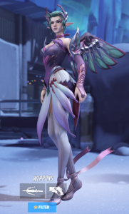 Mercy's overwatch winter event skin, sugar plum fairy