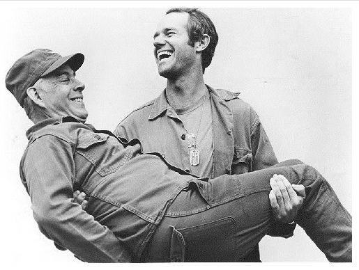 Mike Farrell & Harry Morgan, known for uplifting MASH with their acting ability.