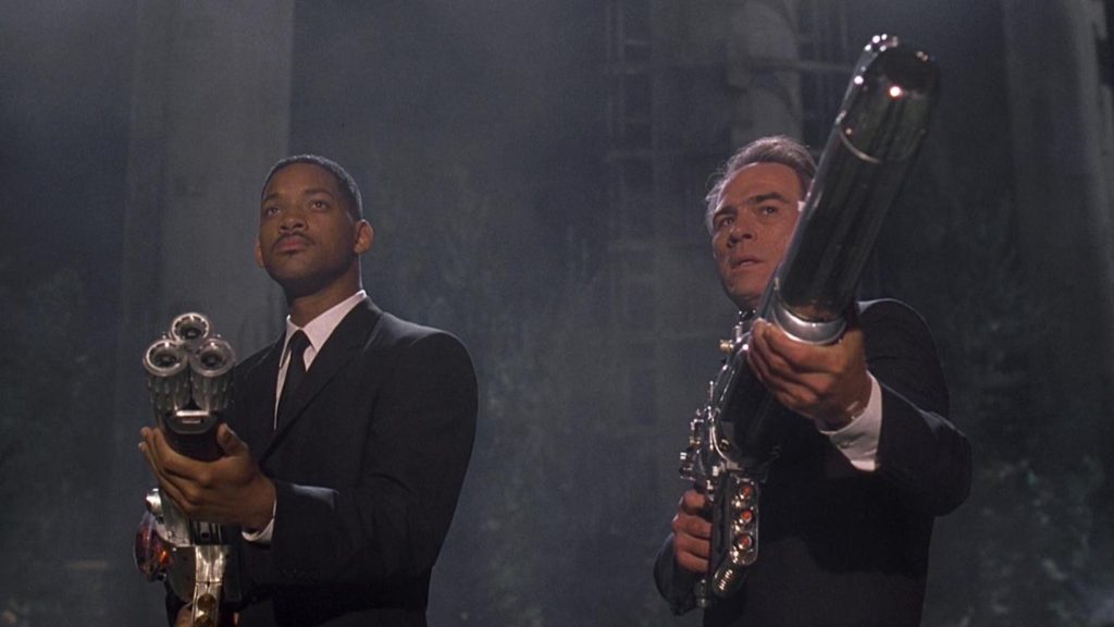 Men in Black 1997 starring Will Smith, Tommy Lee Jones