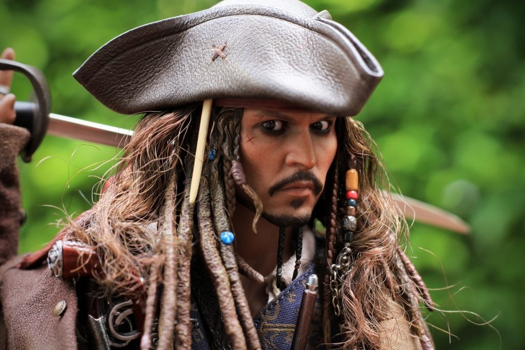 Johnny Depp in Pirates of the Caribbean films