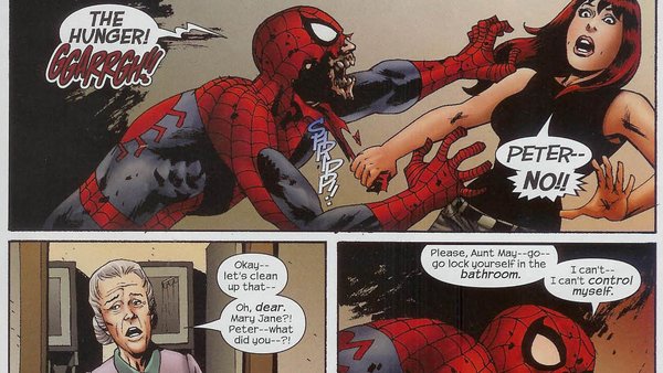 One of the darkest spiderman storylines: Sipderman kills MJ and Aunt May.