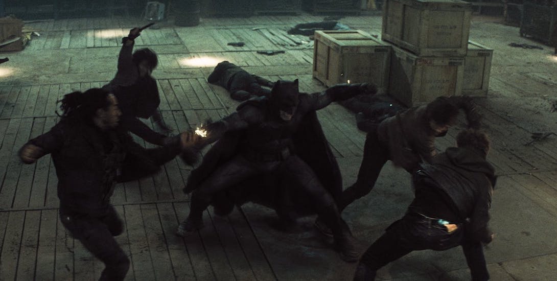 Ben Affleck Batman movie warehouse