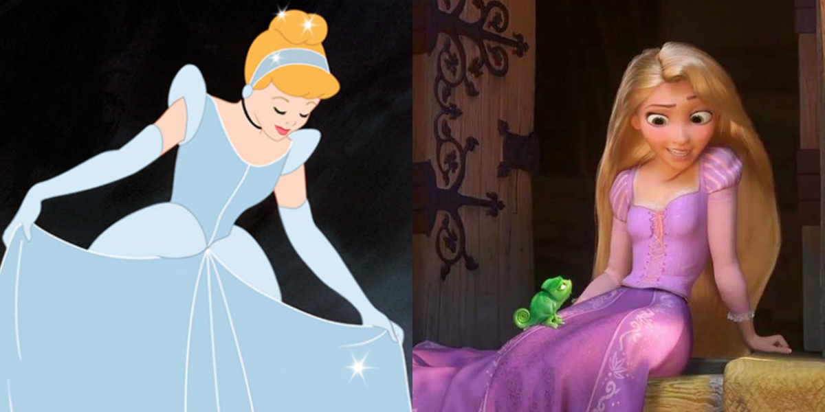 Cinderella and Rapunzel disney princesses