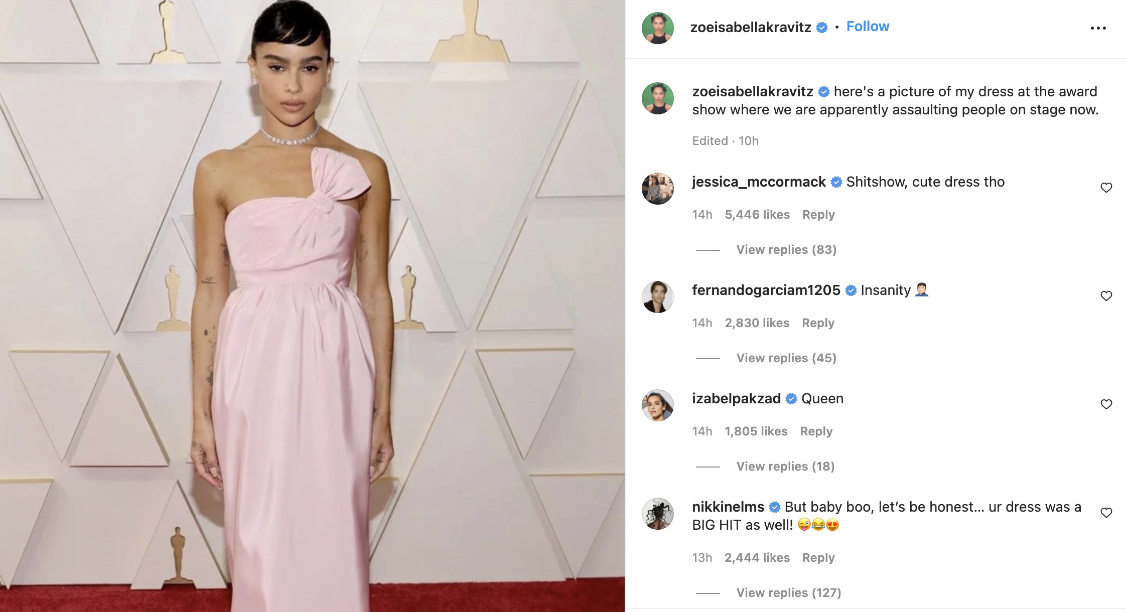 Zoe Kravitz Takes Dig At Will Smith