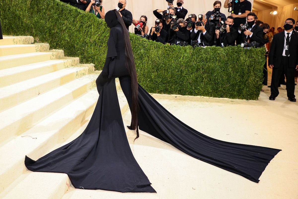 One of Kim's most ridiculous red carpet outfits at the Met Gala 2021.