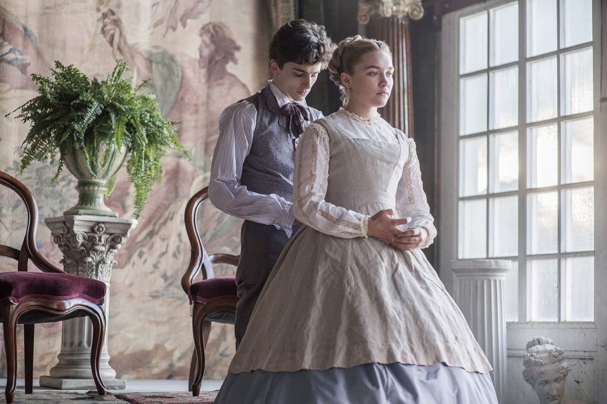 Timothee Chalamet and Florence Pugh in Little Women (2019)