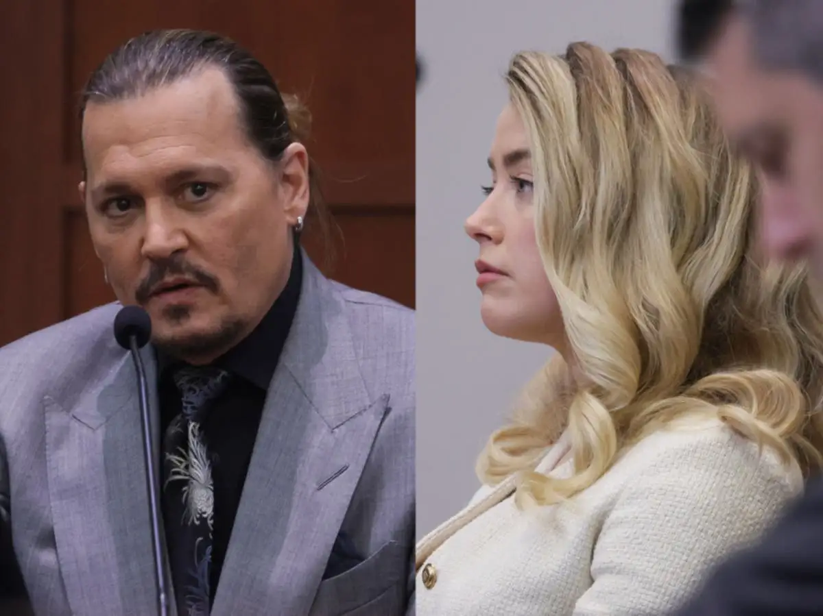 Johnny Depp and Amber Heard in the courtroom for their trial.