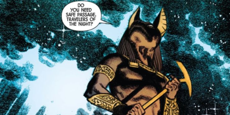 Anubis guides Moon Knight in comics