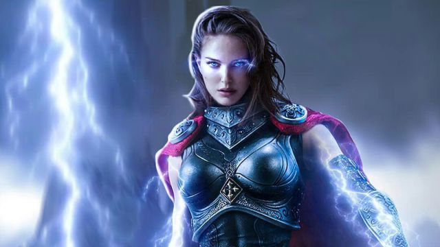 Natalie Portman portraying Jane Foster or The Mighty Thor.