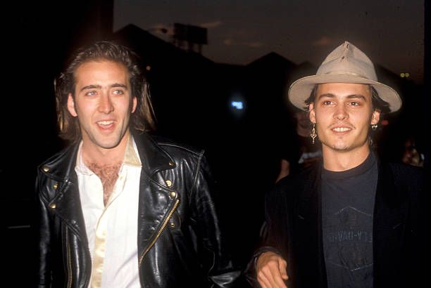 Friends Nicolas Cage and Johnny Depp.