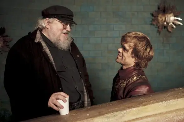 George RR Martin and Peter Dinklage