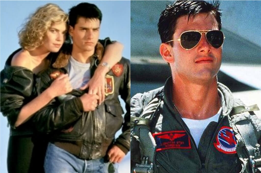 Tom Cruise with co actress in Top Gun 