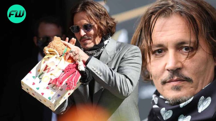 Watch Johnny Depp Fans Shower Him With Gifts as He Leaves Courtroom