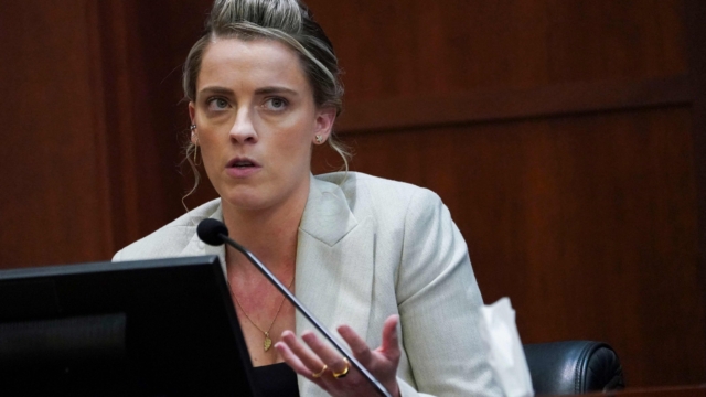 Whitney Henriquez, sister of Actor Amber Heard, testifies on the stand