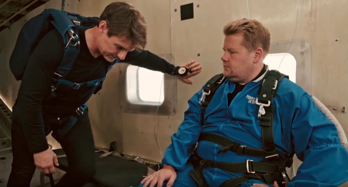 James Corden and Tom Cruise.