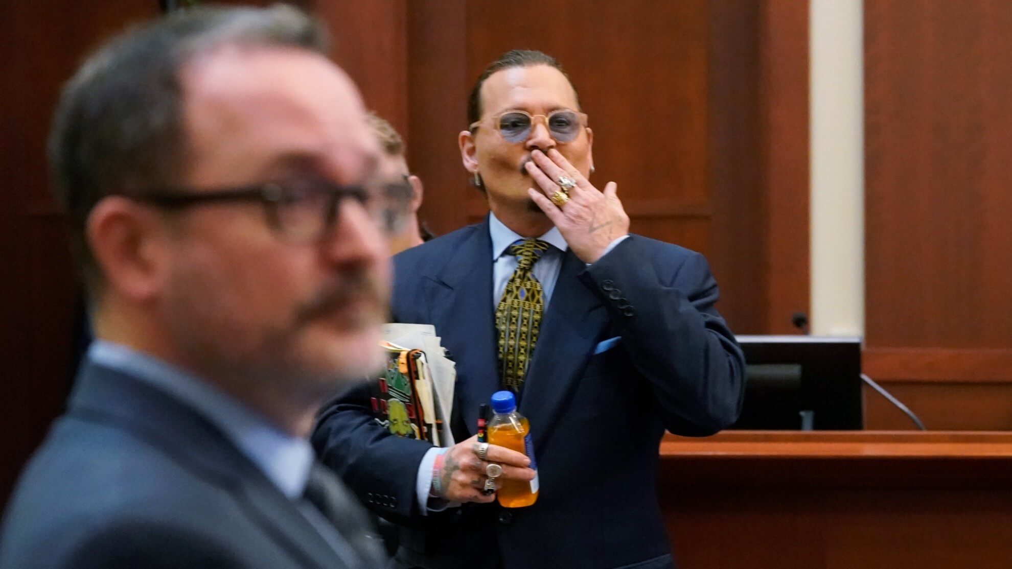 Johnny Depp in the courtroom.