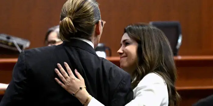 Johnny Depp and his lawyer Camille Vasquez