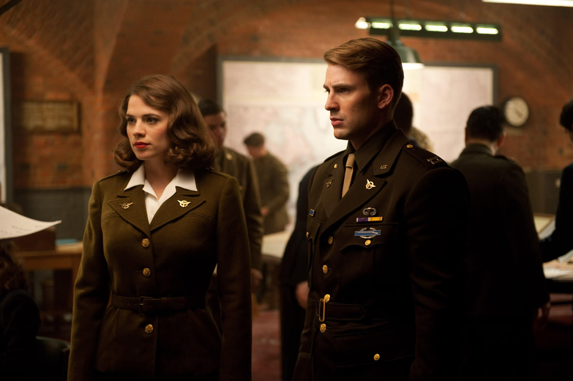 Peggy Carter and Captain America.