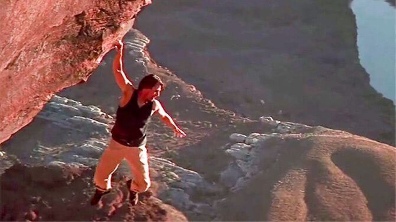 The Cliff Jump in Mission Impossible II by Tom Cruise