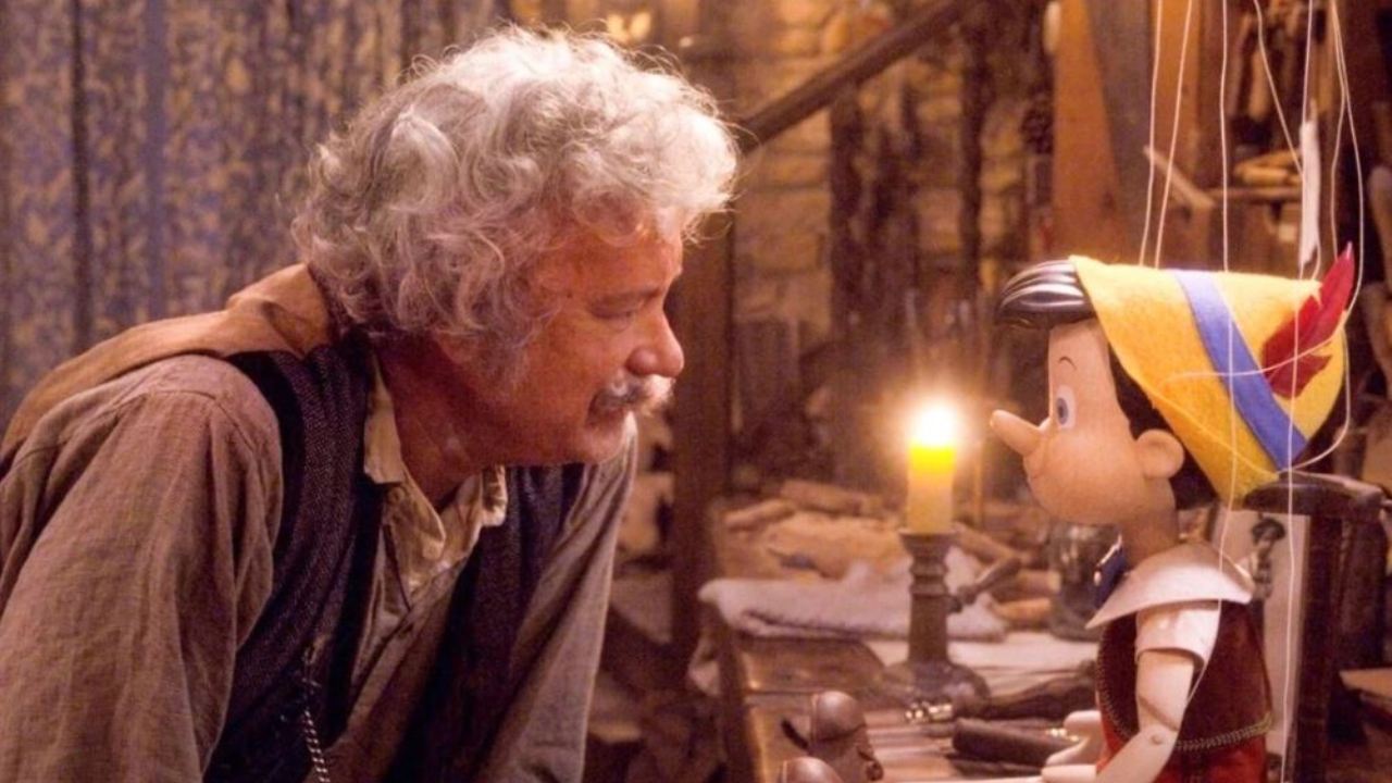 Tom Hanks looks amazing as Geppetto in Pinocchio