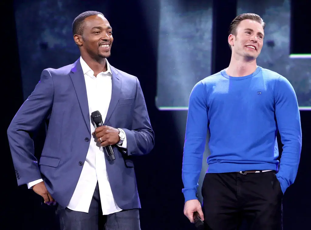 The two Captain America: Anthony Mackie and Chris Evans.