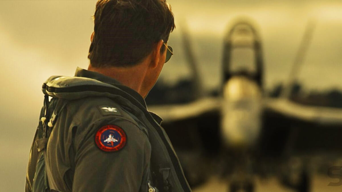 Tom Cruise in a scene from Top Gun: Maverick trailer.