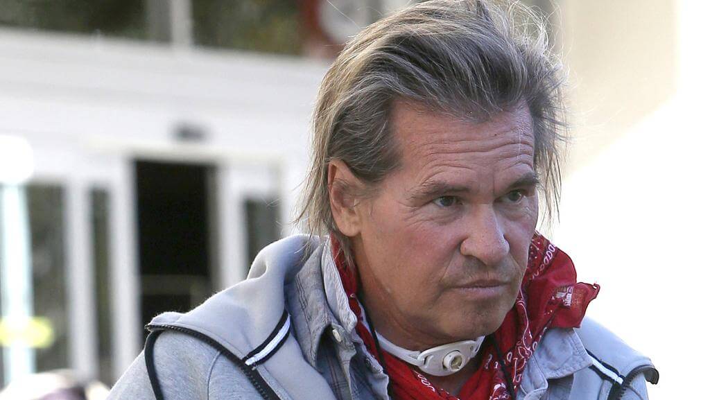 Val Kilmer with throat cancer.