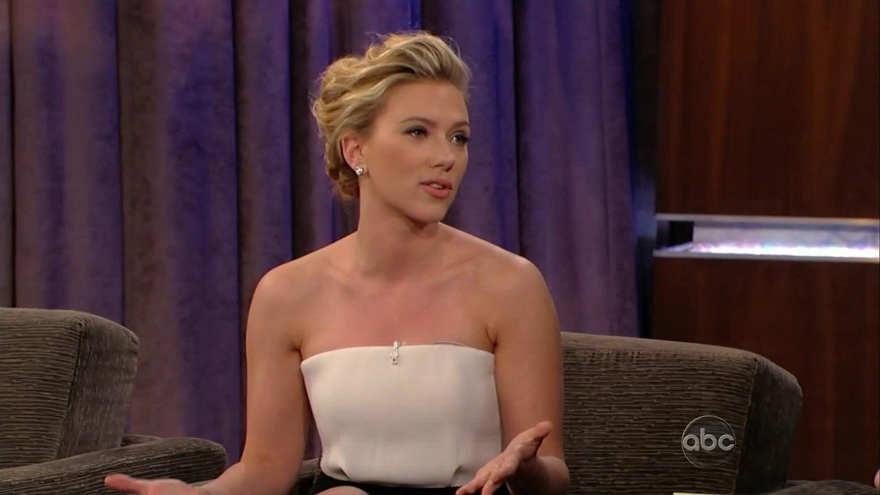 Scarlett Johansson in the Jimmy Kimmel live!