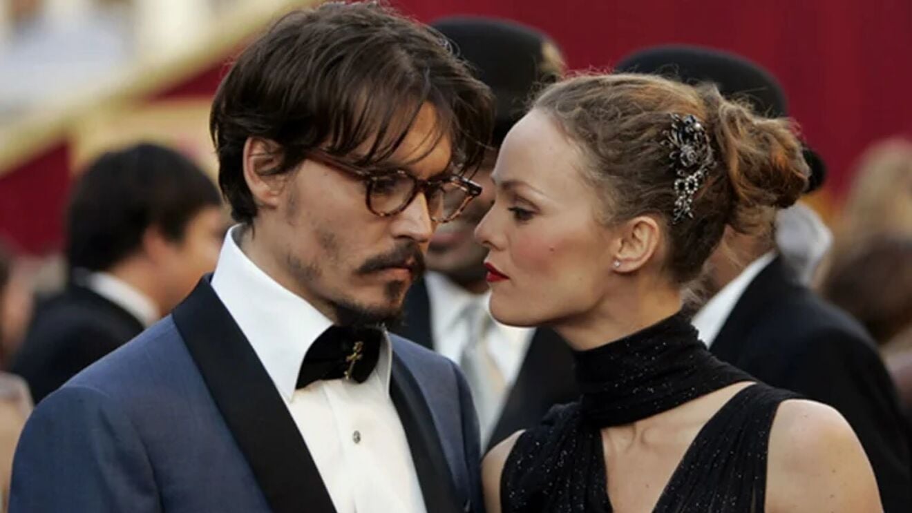 Johnny Depp with ex-partner Vanessa Paradis