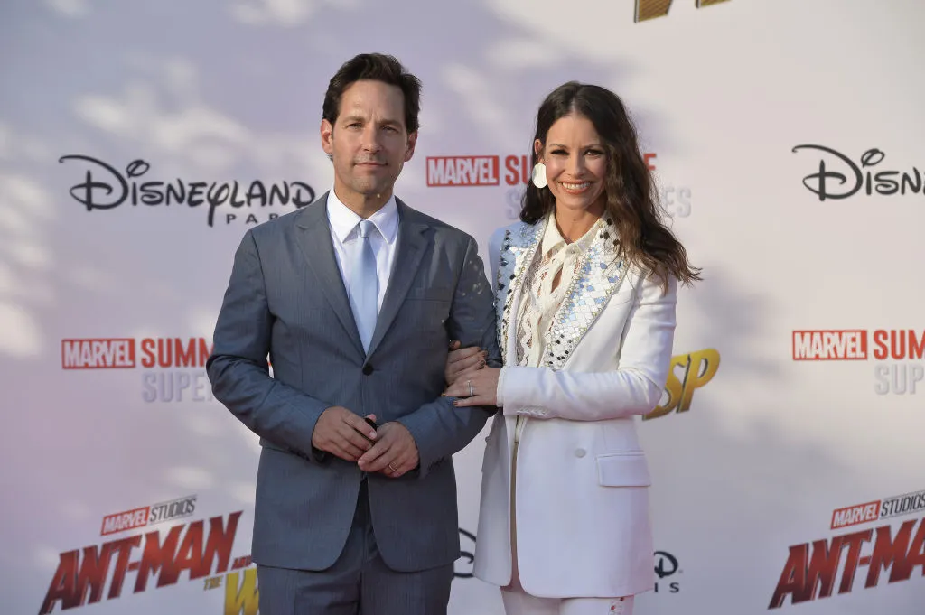 Paul Rudd and Evangeline Lilly at the premiere of Ant Man and the Wasp (2018).