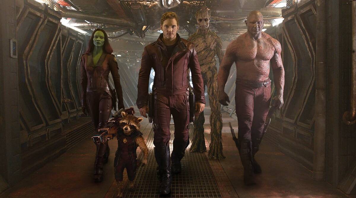 The motley crew of Guardians of the Galaxy by James Gunn (2014).