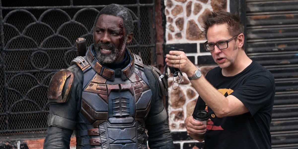 James Gunn with Idris Elba on the set of The Suicide Squad