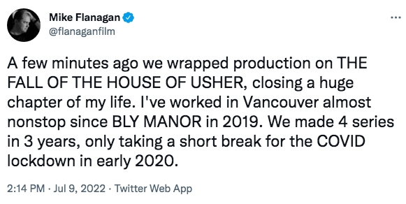 Mike Flanagan Tweet