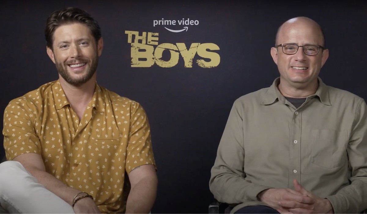 Jensen Ackles and Eric Kripke for an interview for The Boys.