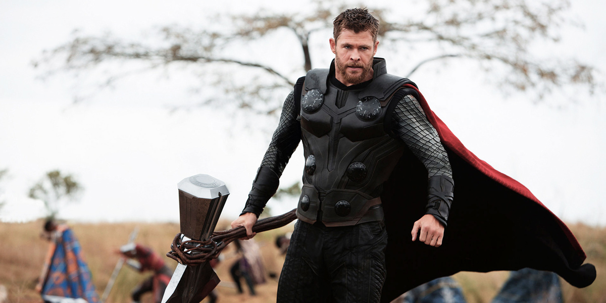 Chris Hemsworth stars as Thor in the MCU.