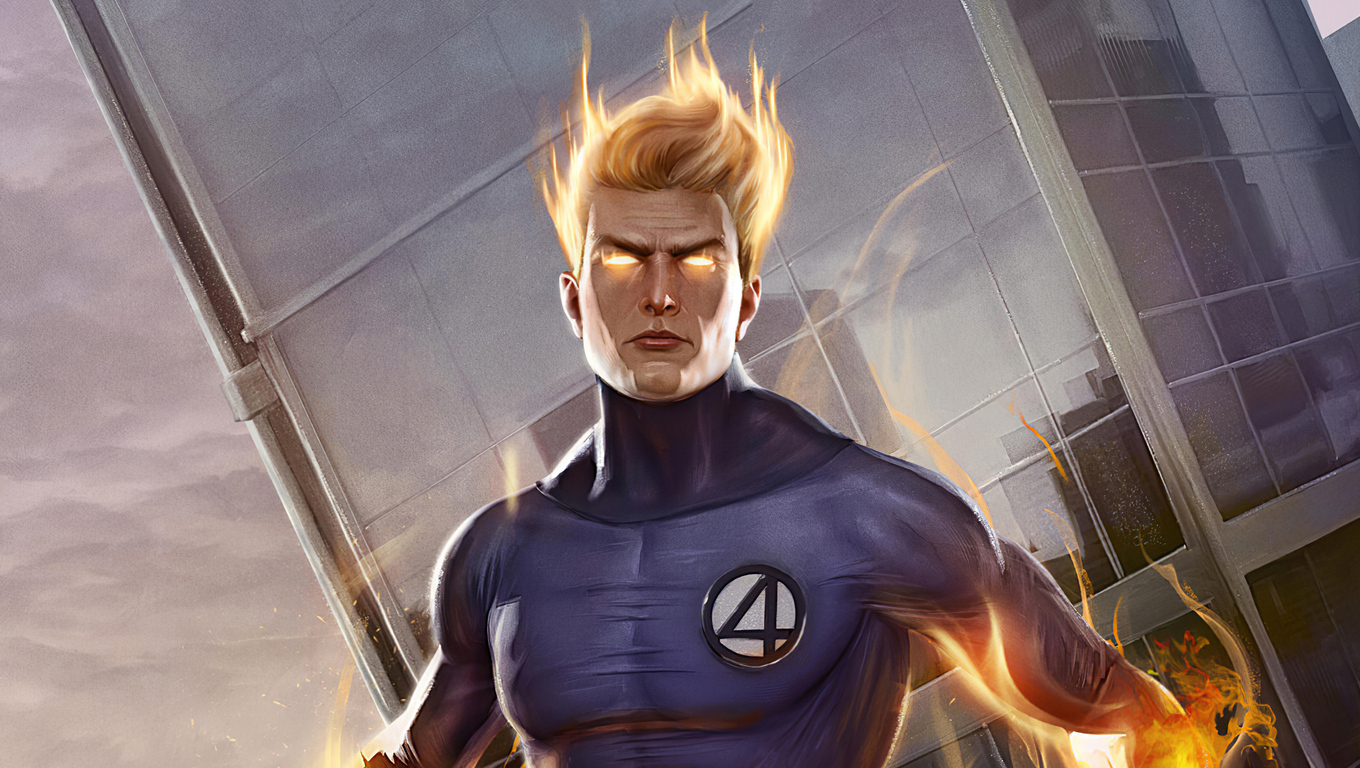 Johnny Storm as the Human Torch.