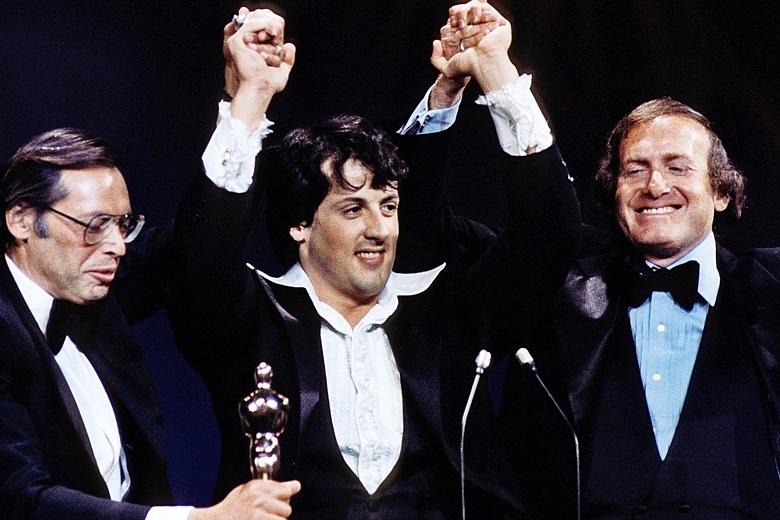 Irwin Winkler, Sylvester Stallone, and Robert Chartoff