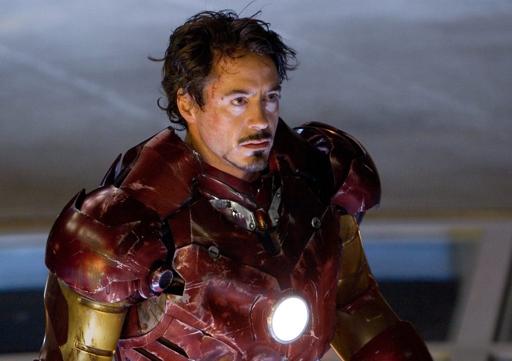 Robert Downey Jr. in as Iron Man (2008).