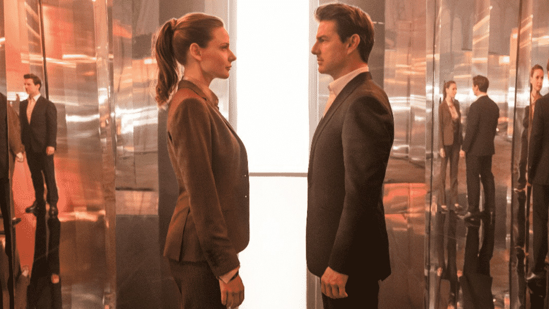 Rebecca Ferguson and Tom Cruise in Mission Impossible 7
